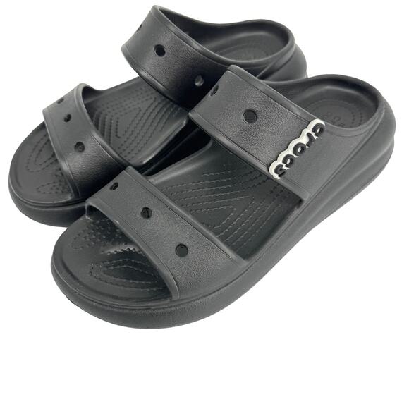 Crocs Classic Crush Platform Sandals‎ Black Size 10 - Picture 7 of 11